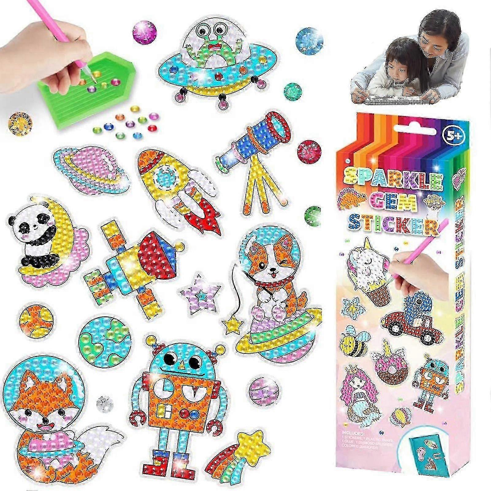 DIY-Tier-Diamantaufkleber für Kinder