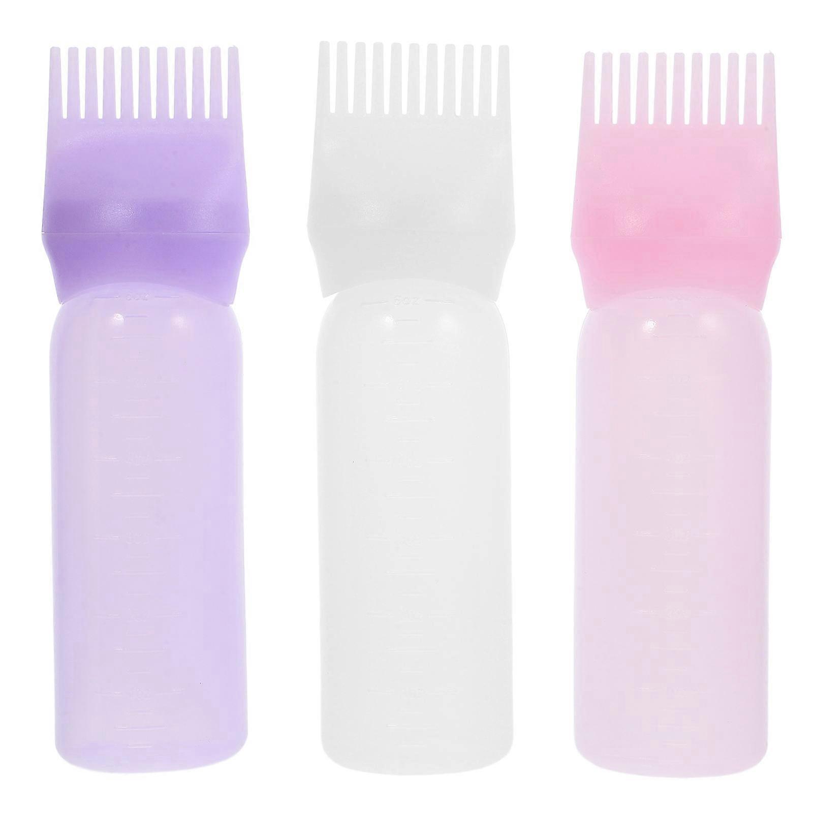 Hair Dye Squeeze Bottle with Integrated Comb, Ideal for Root Application