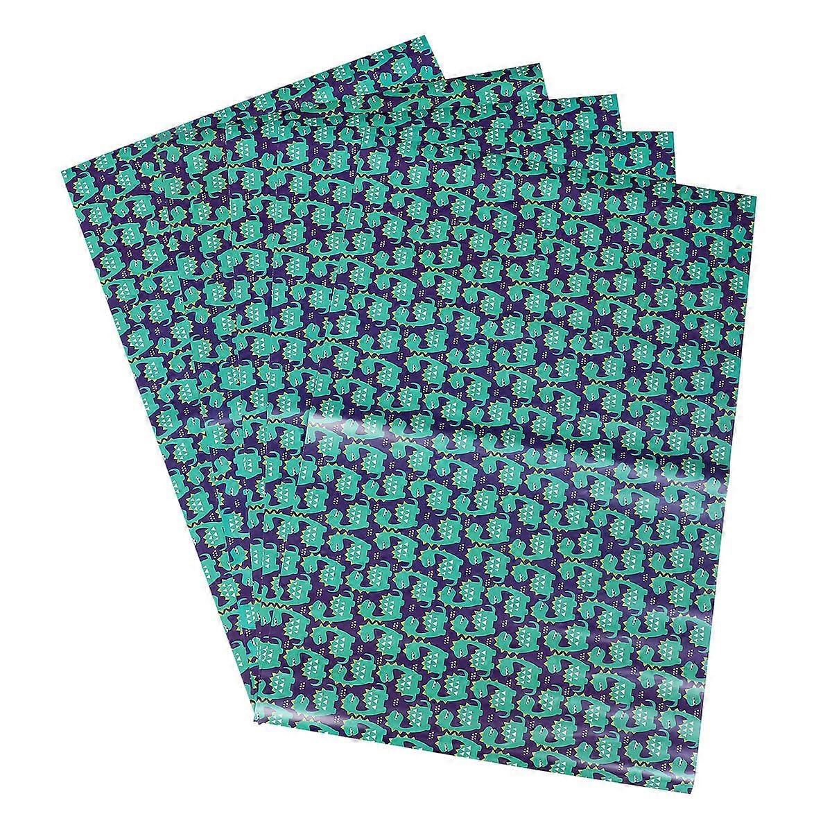 Cartoon Dinosaur Delicate Wrapping Paper present Wrapping DIY Book Cover Paper 70x50cm 5Pack