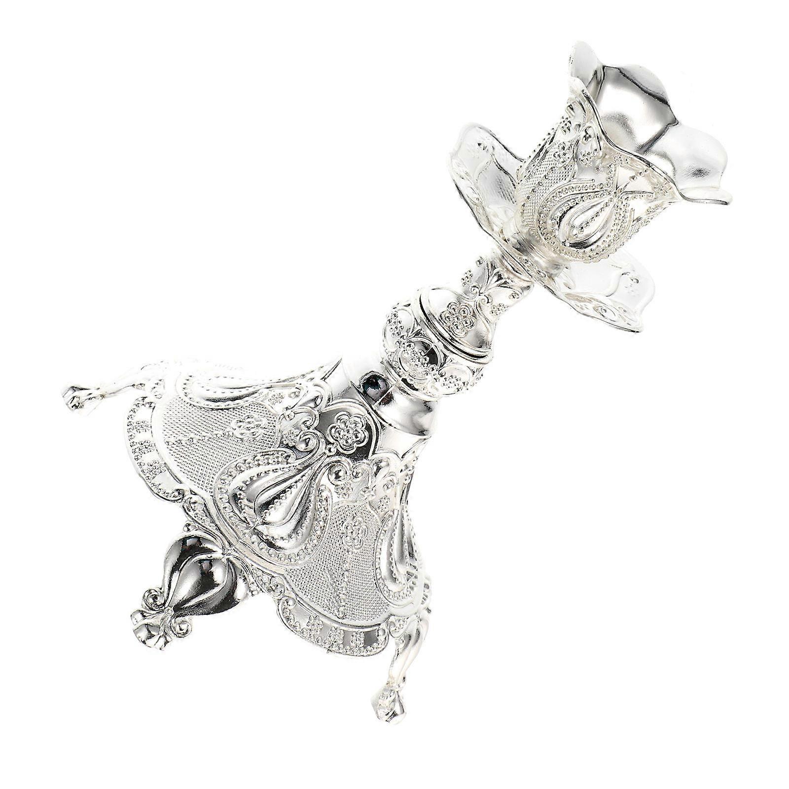Luxurious Candleholder Dining Table Candlestick Event Planners Elegant Design Silver 1Set