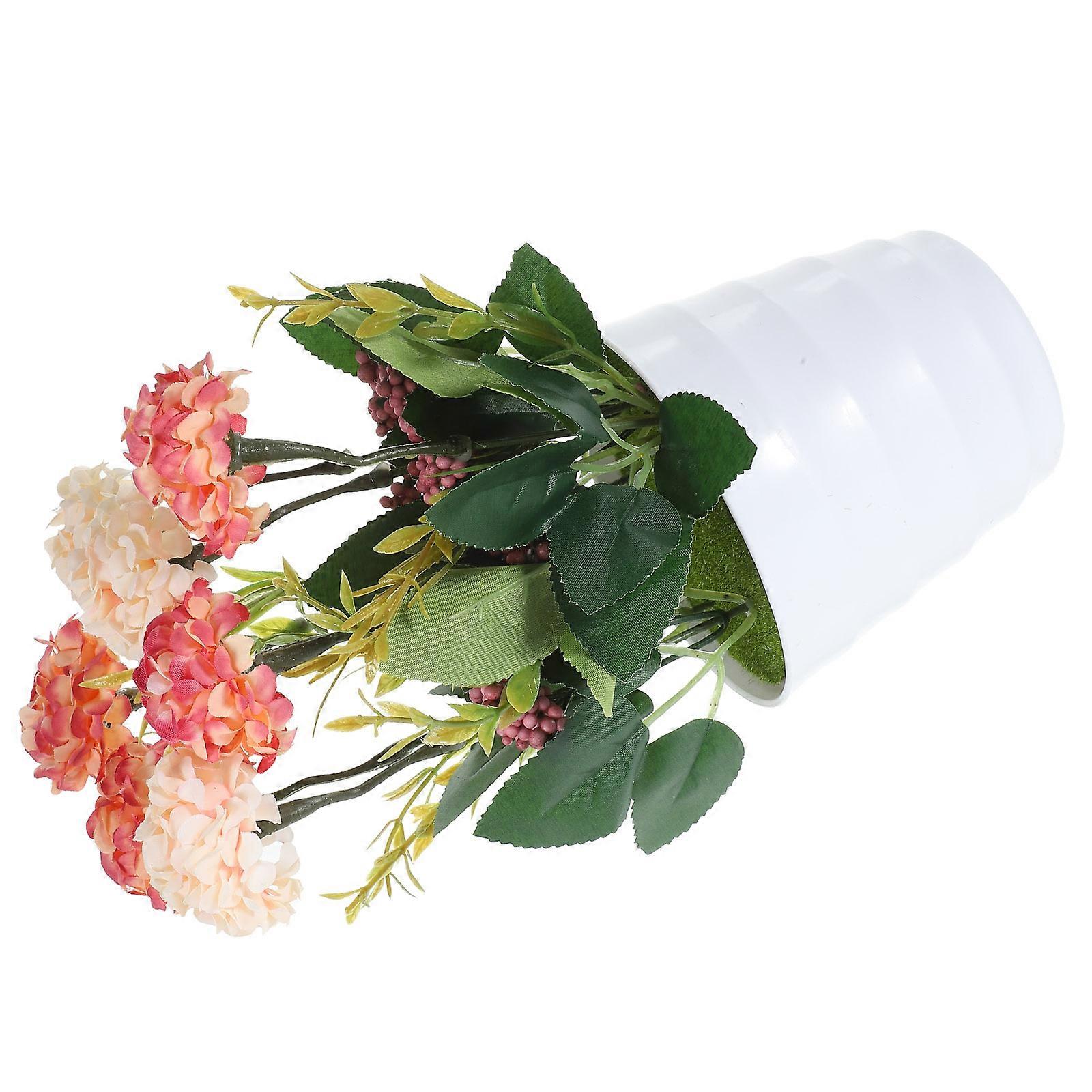 Realistic Faux Potted Plants Indoor Use Pink 28.00X18.00X11.00CM 1Set