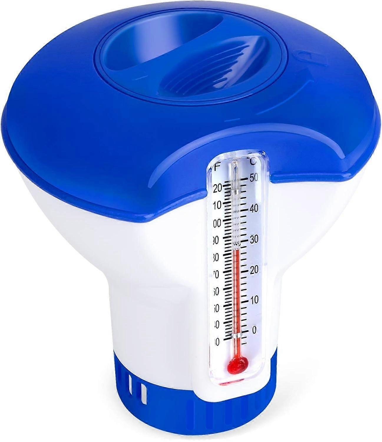 Pool chlorine diffuser with thermometer Automatic floating dispenser 5-inch pool chlorine doser