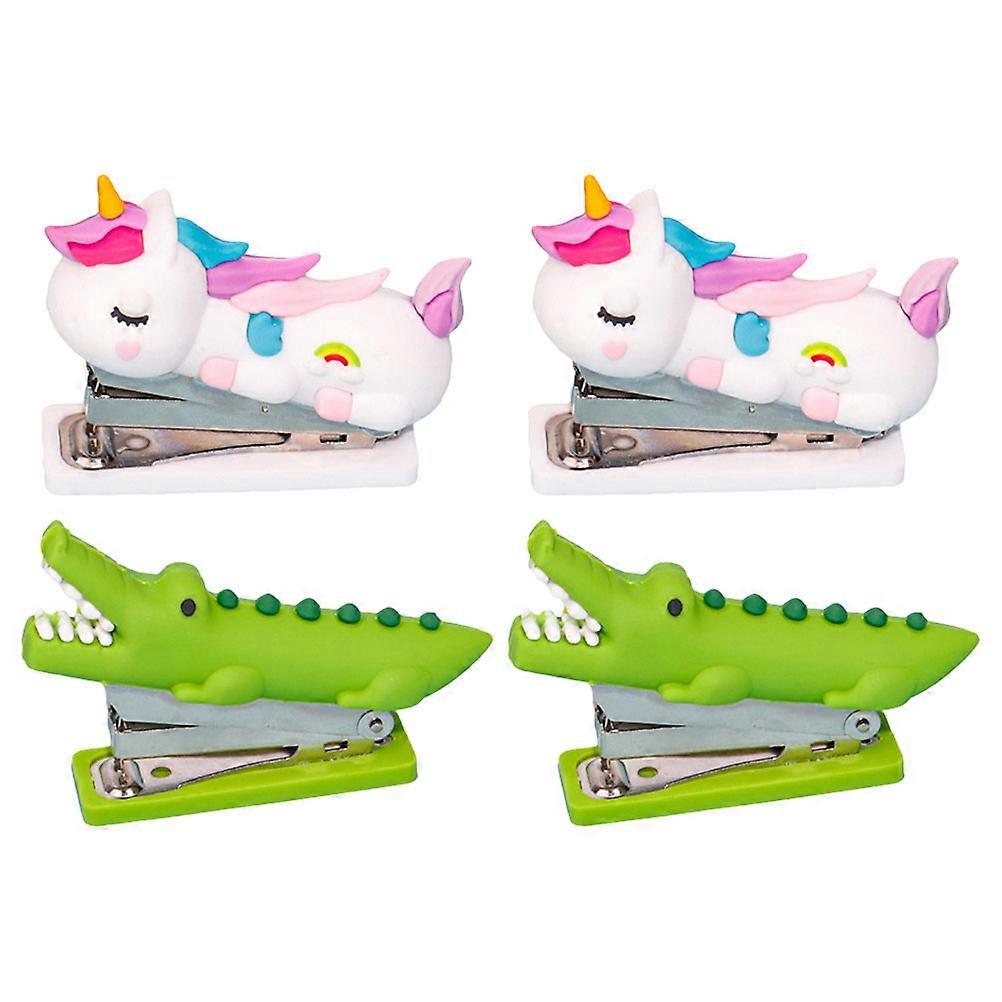 Here's a refined and professional product description for your **4pcs Cute Animal Shaped Heavy Duty Stapler**:
### ๐พ 4 Pack Cute Animal Shaped