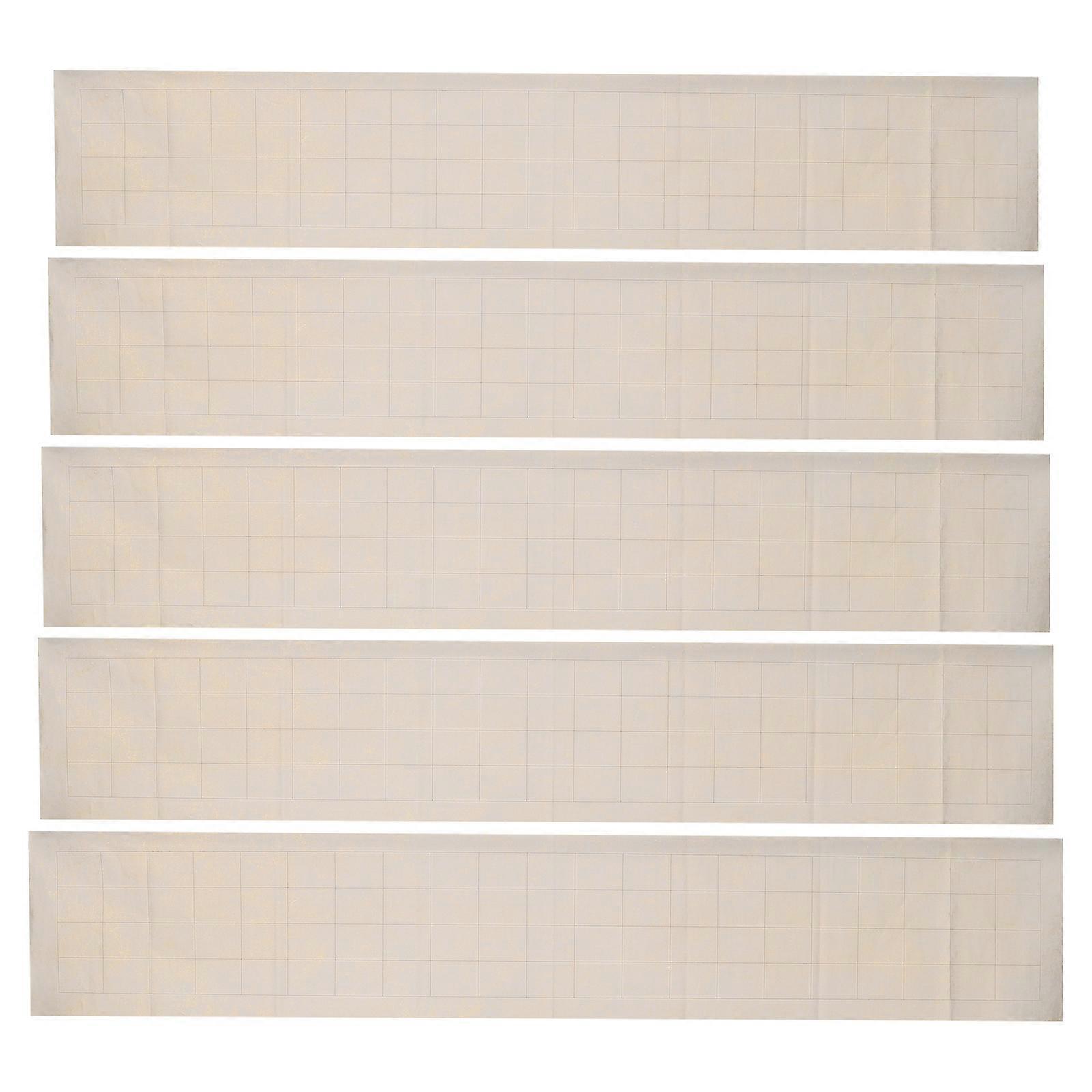 Raw Xuan Paper Calligraphy Practice Paper Smooth Texture Technique Excellent Ink Absorption Clerical Script Practice Beige 5 Sheets