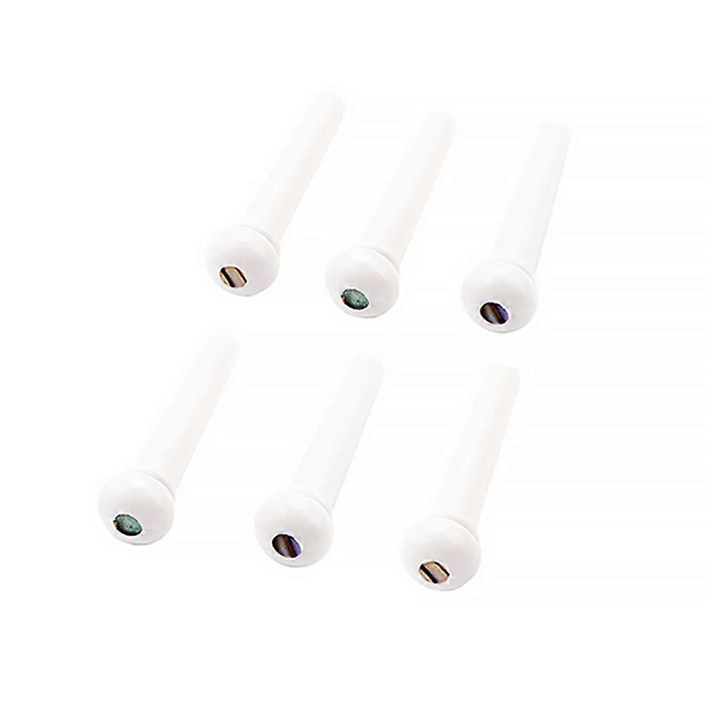 Masteelf 6pcs Plastic Guitar Bridge String Pegs Practical Studs for Guitar Accessories
