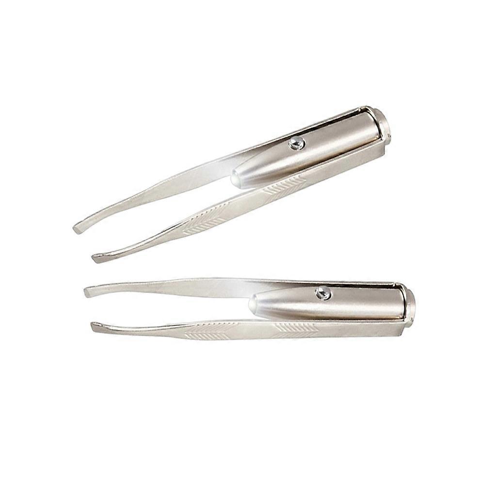 Eyebrow Tweezers Creative Led Light Eyelash Eyebrow Hair Removal Tweezer Assorted Color 1Set