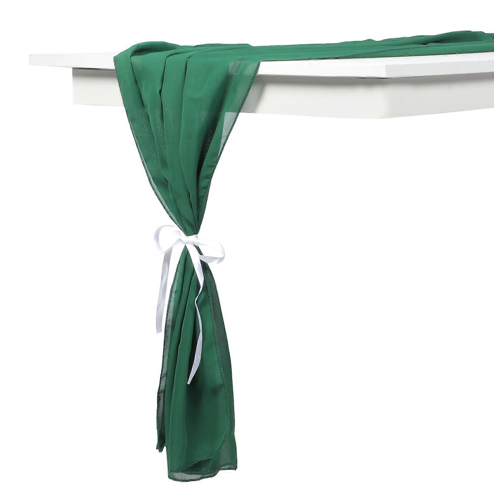 Chiffon Table Runners Banquet Buffet Table Runner Beach Table Decoration 120x29in Polyester 1Pack