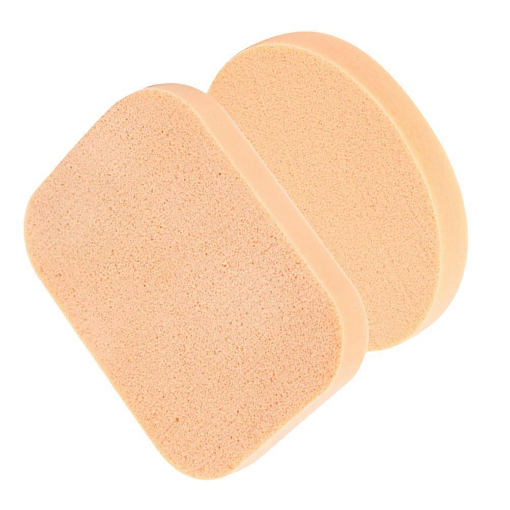 Round Makeup Sponge Puff Set (2pcs) for Dry/Wet Use – Soft Face Powder Applicator for Pressed & Loose Foundation – Ideal for Salon, Home & Travel