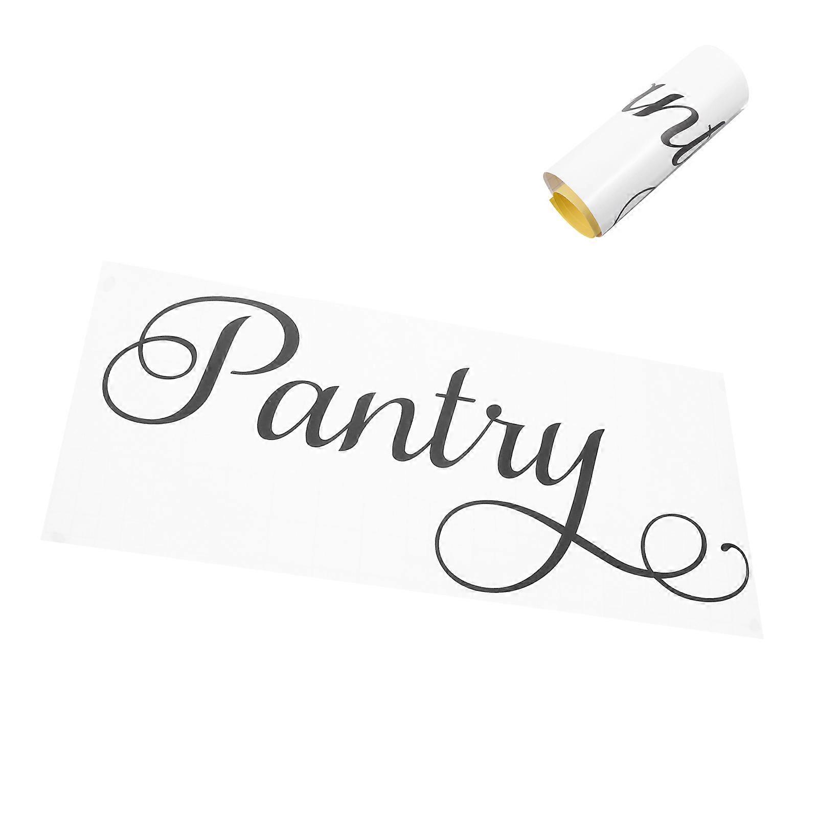 Home Pantry Room Decor Removable Wall Stickers White 30x13cm Rectangle Retro Style 1Pcs