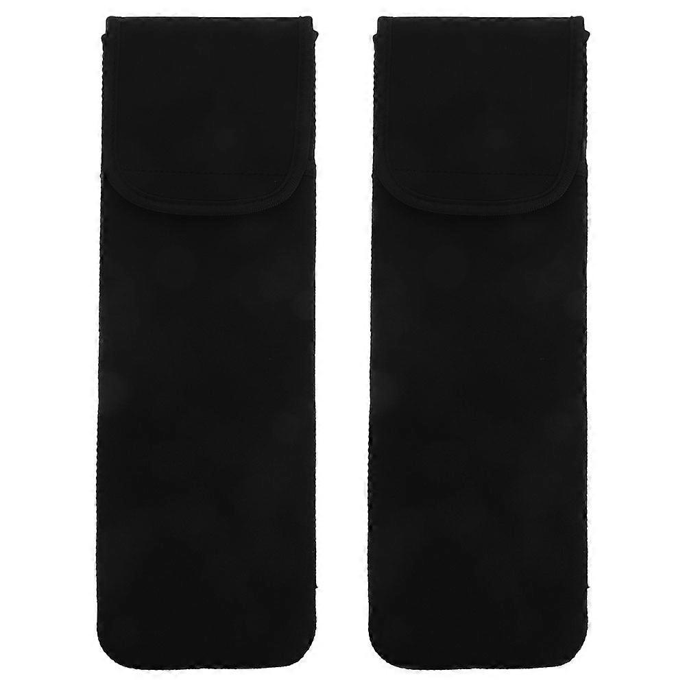 Hair Tool Travel Case Heat Resistant Straightener Holder Neoprene Organizer Black 38.00X13.00X1.00CM Organization 2Pcs