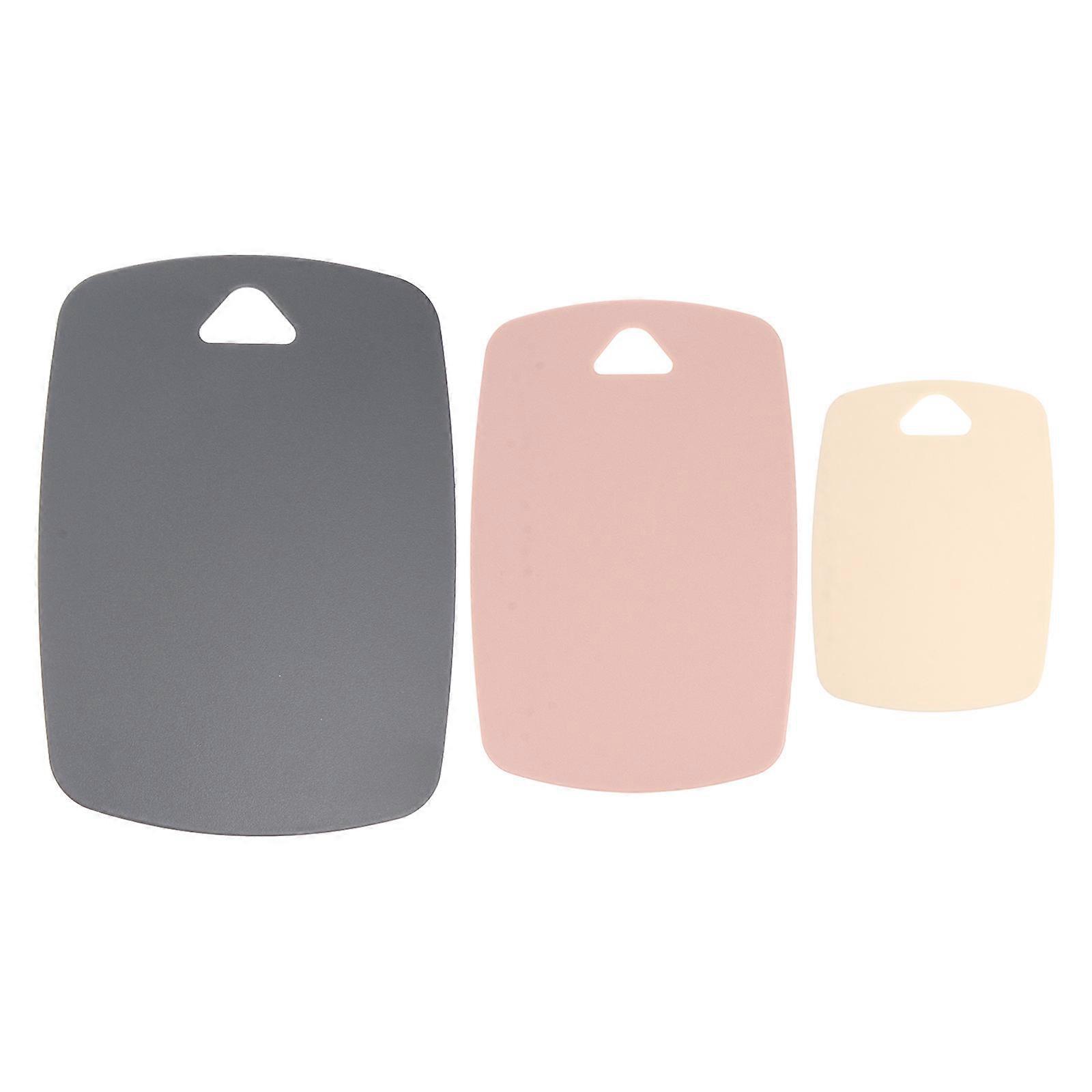 Pink Cutting Board Set of 3 for Kitchen Use Made of PP Material Easy to Clean and Carry Various Sizes
