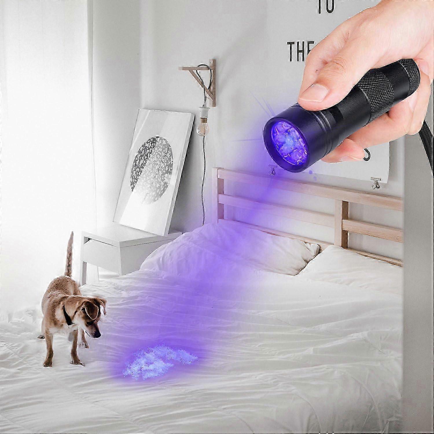 2x UV Black Light Flashlight, Pet Urine Detector