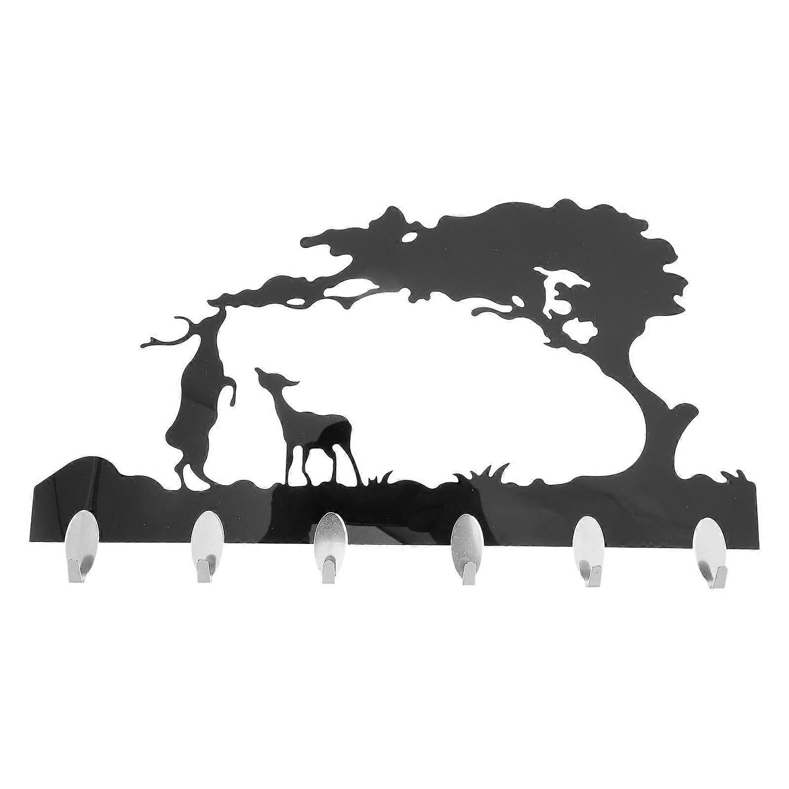 1Pc Kitchen Bathroom Mirror Design Acrylic Scenery Pattern Storage Hook