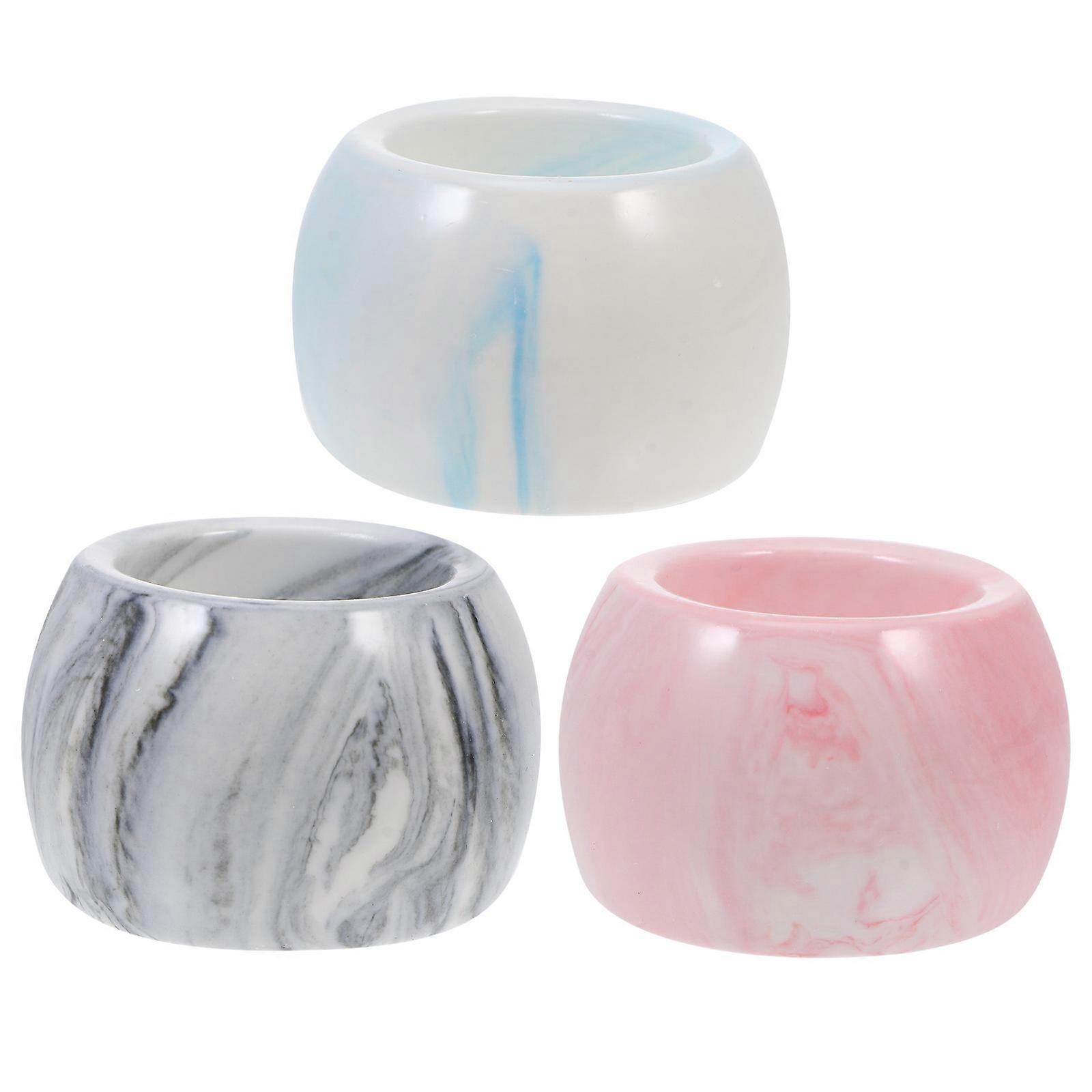 Bathroom Toothbrush Holder Ceramic Electric Toothbrush Stand Square Toothbrush Holding 3Pcs