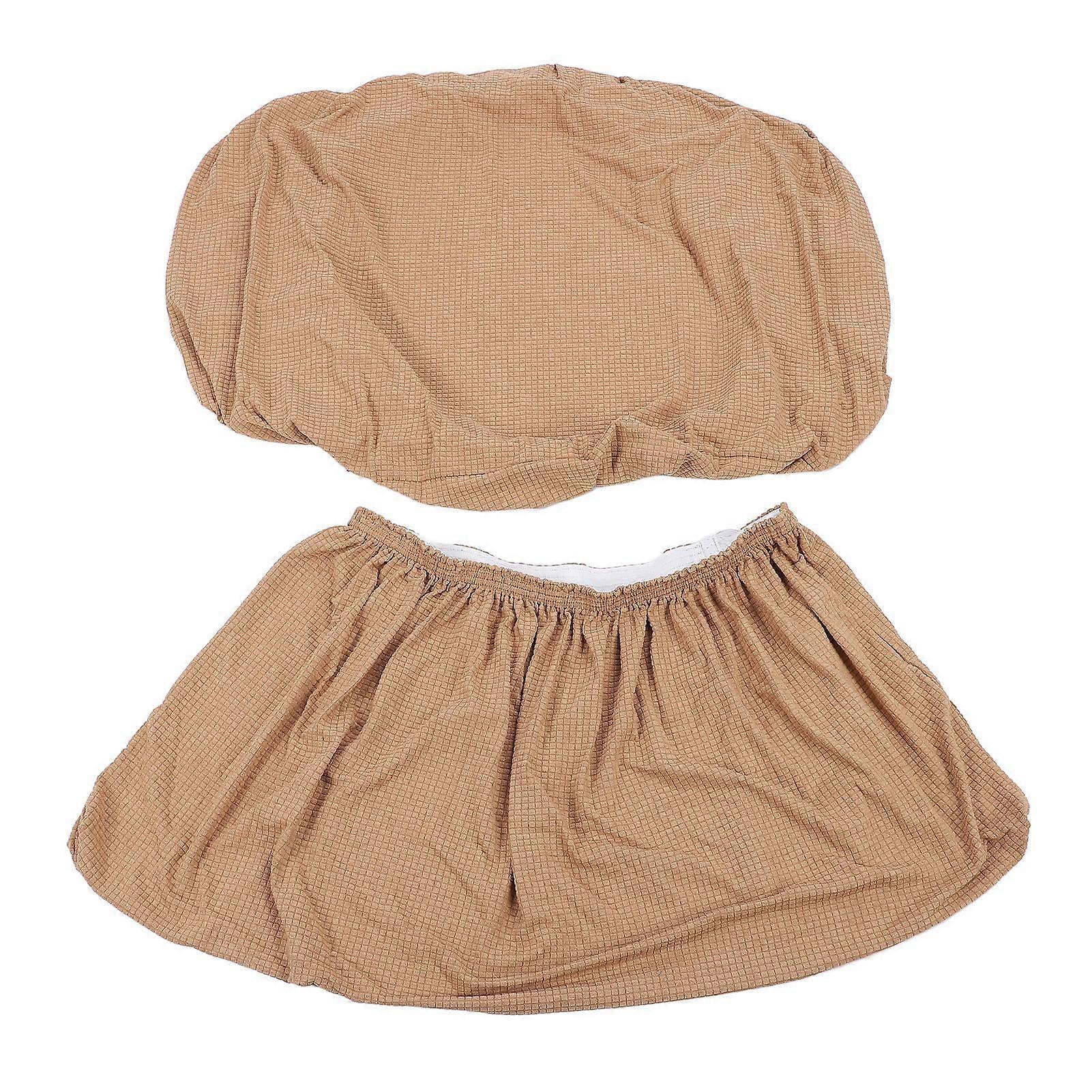 RV Dinette Cushion Cover Water Resistant Elastic Camel Color Sofa Seat Slipcover for Camping Vehicle Trailer MK95289
