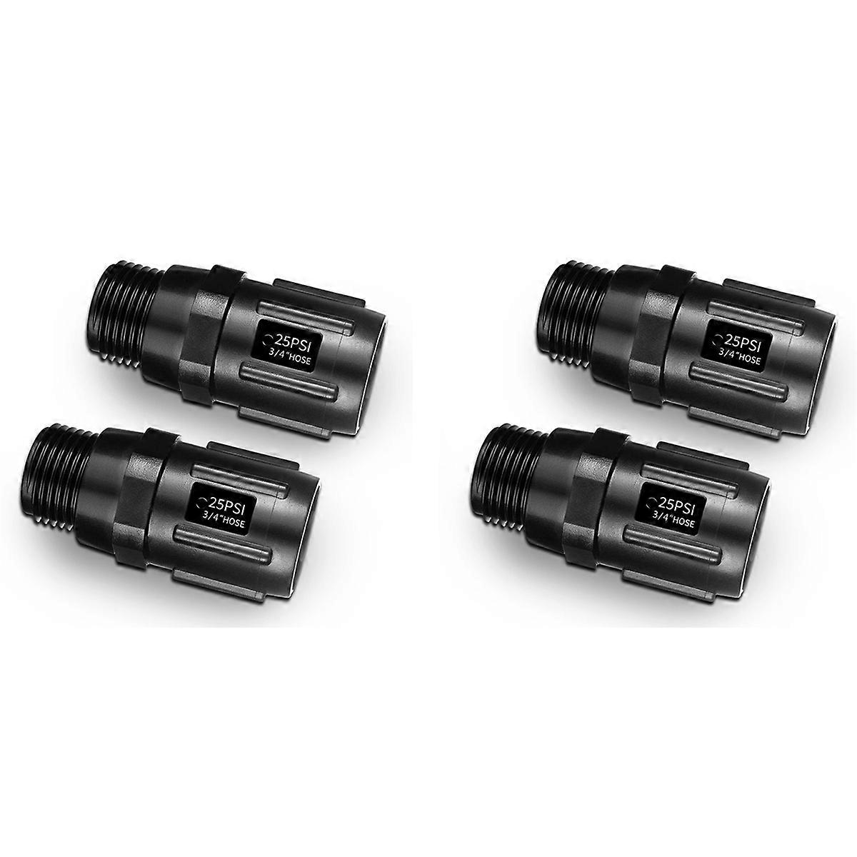 25 PSI 3/4 inch Hose Thread Drip Irrigation Pressure Reducer - 2Pack