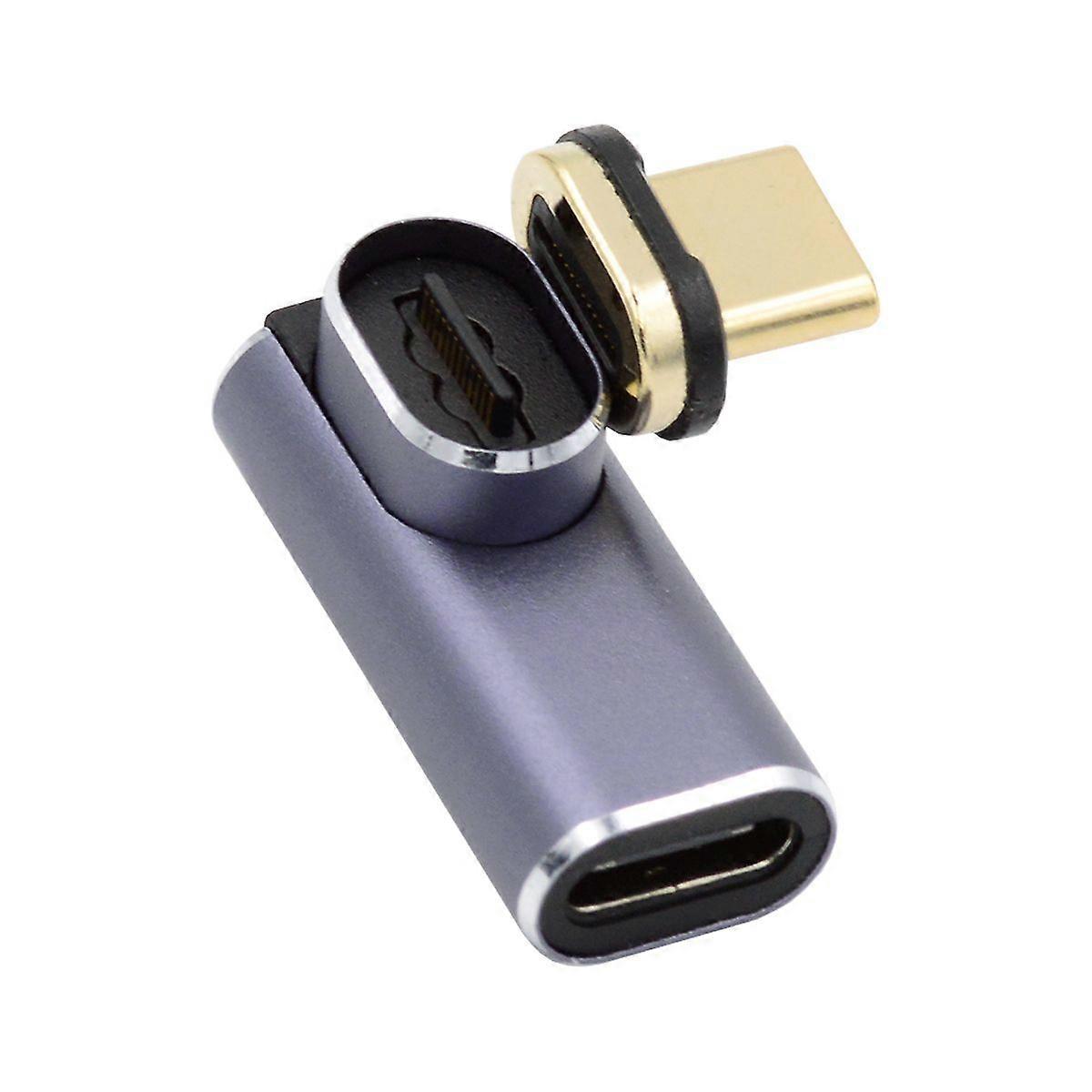 UC-062-LP Elbow Design Type-C Adapter Male to Female Convertor USB-C Magnetic 40Gbps 140W USB4.0 Quick Data Transfer 8K 60Hz Video Output Type-C Conve
