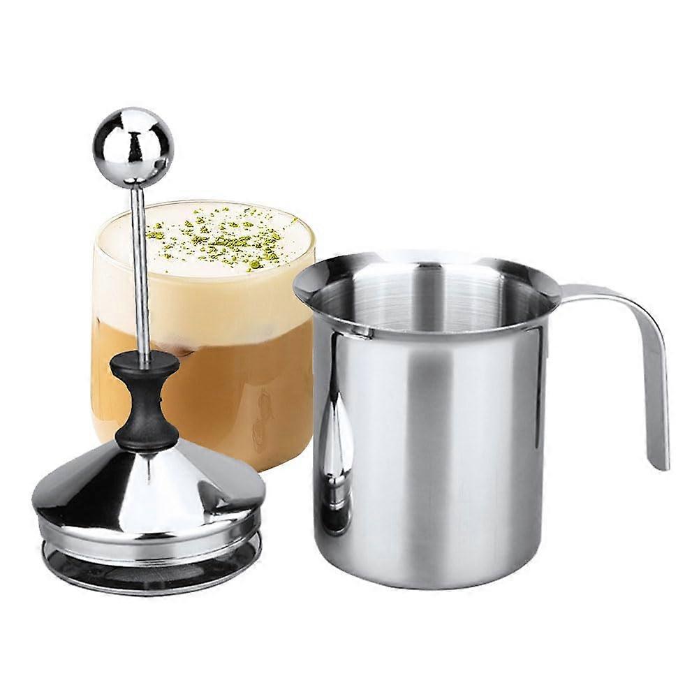 Manual Milk Foam Maker, Double Layer Hand Milk Frother, 400 ml