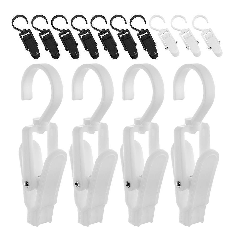 20pcs Rotatable Laundry Hooks Multi Function Plastic Hangers with Swivel Clips for Clothes, Towels, Curtains, Travel – Compact Home, Bathroom &