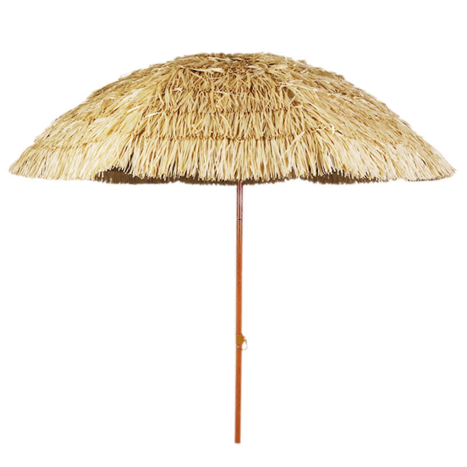 Hawaii Beach Umbrella Straw, Adjustable Garden Sunshade, 3M Tiltable, Original Color, Perfect for Pool and Patio