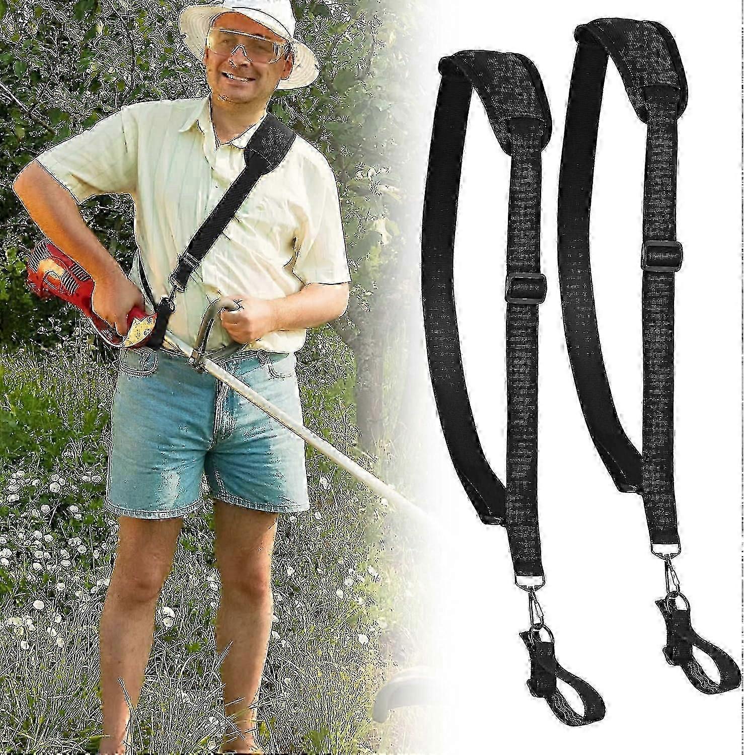 2 Pieces Mower Shoulder Straps Adjustable Universal Shoulder Harness for Leaf Blower Easy Release Strap String Trimmer Replacement Parts