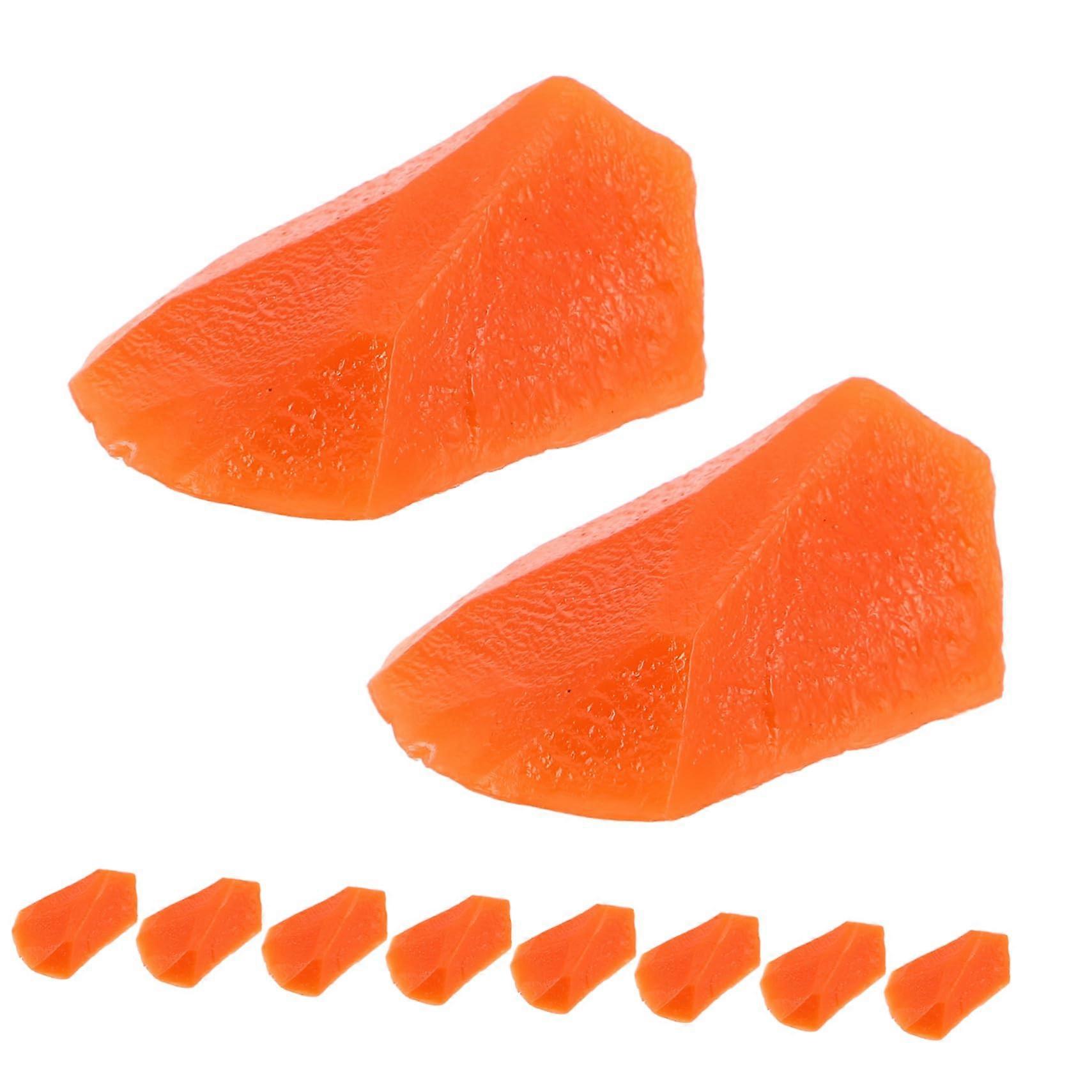 Artificial Carrot Cubes 10 Pieces – Realistic Decorative Kitchen Props for Home Décor and Educational Playtime Activities