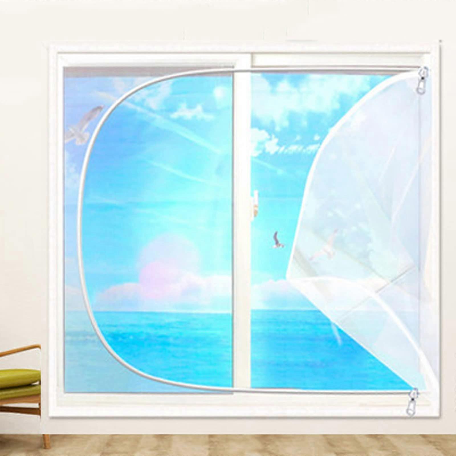 Custom Size Window Mesh Net with Zip, SelfAdhesive Window Protection for Cat, Anti Mosquito Fly Screen, Window, Balcony, Safety Mesh