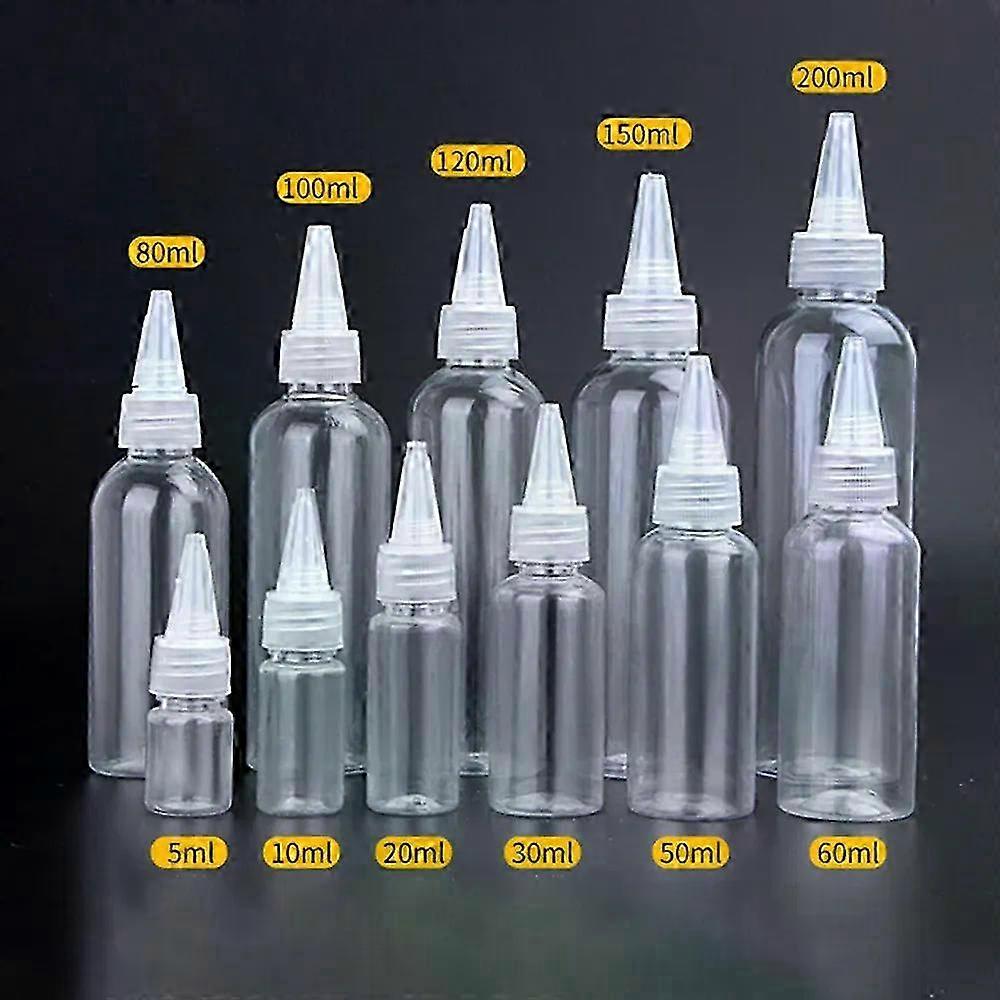 5ml-500ml Tip Transparent Plastic Bottle Emulsion Extrusion Bottling Empty Portable Bottles