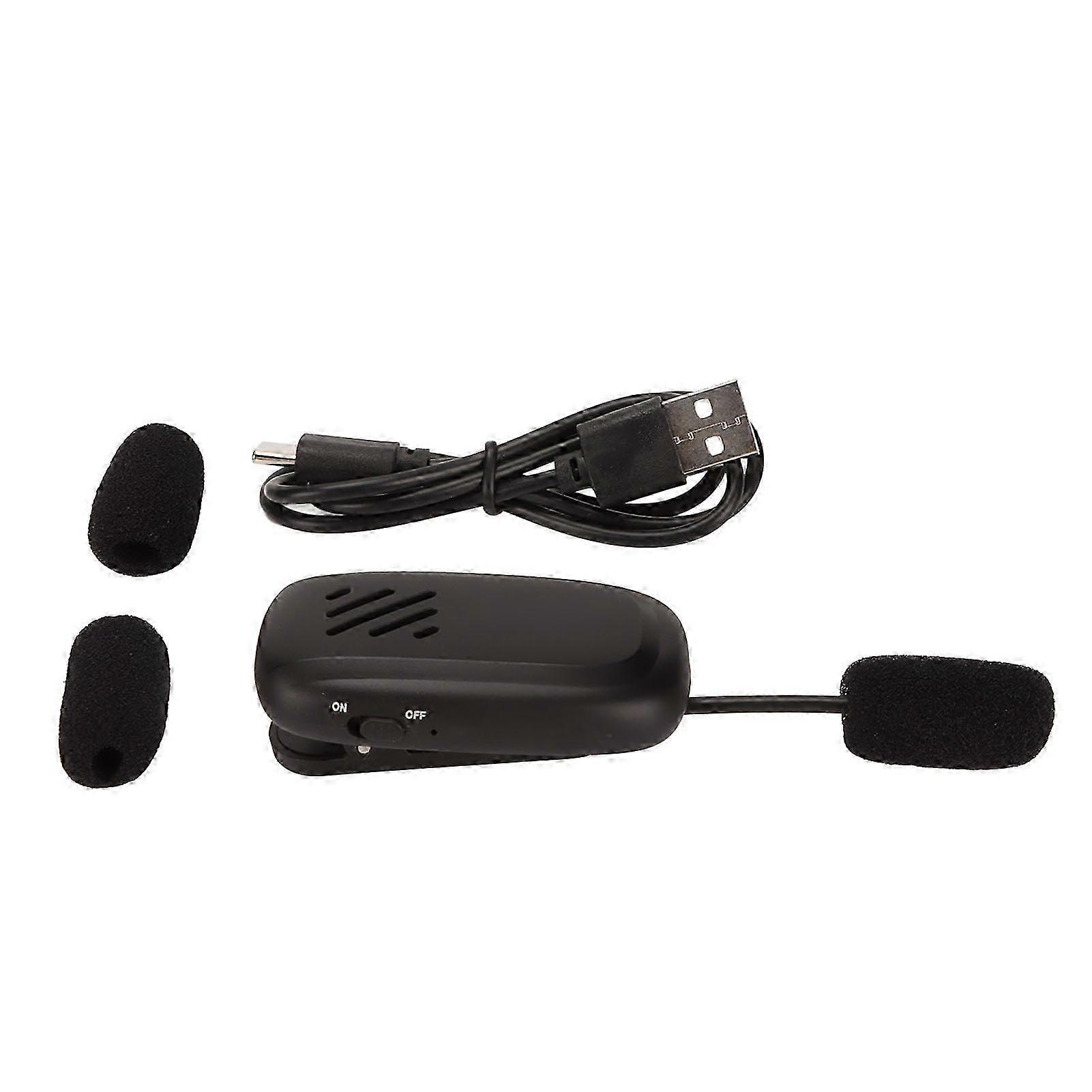 Mini Lavalier Clip On Microphone Portable Clear Sound Quality Real Time Sound Amplifier