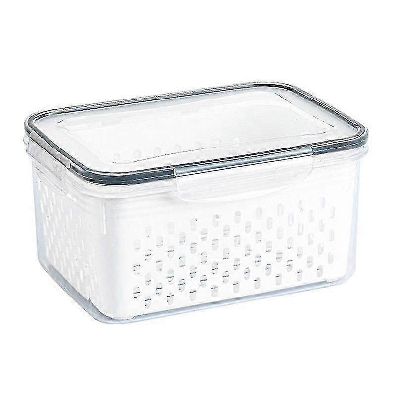 1750ML Clear PP Refrigerator Food Organizer Container Bin with Basket (BPA-Free, No FDA)