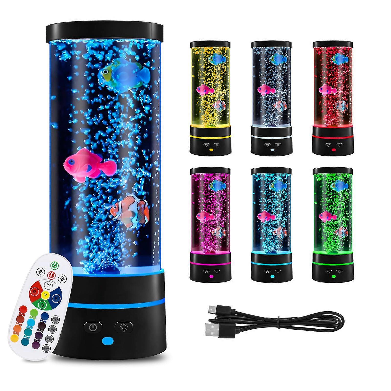 Lava Lamp LED with Bubble Light Lamp, 16 Colors and 4 Modes for Home, Bedroom