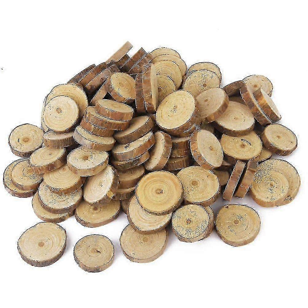 100pcs Wooden Log Slice Discs for DIY Crafts Wedding Centerpieces 2-3cm