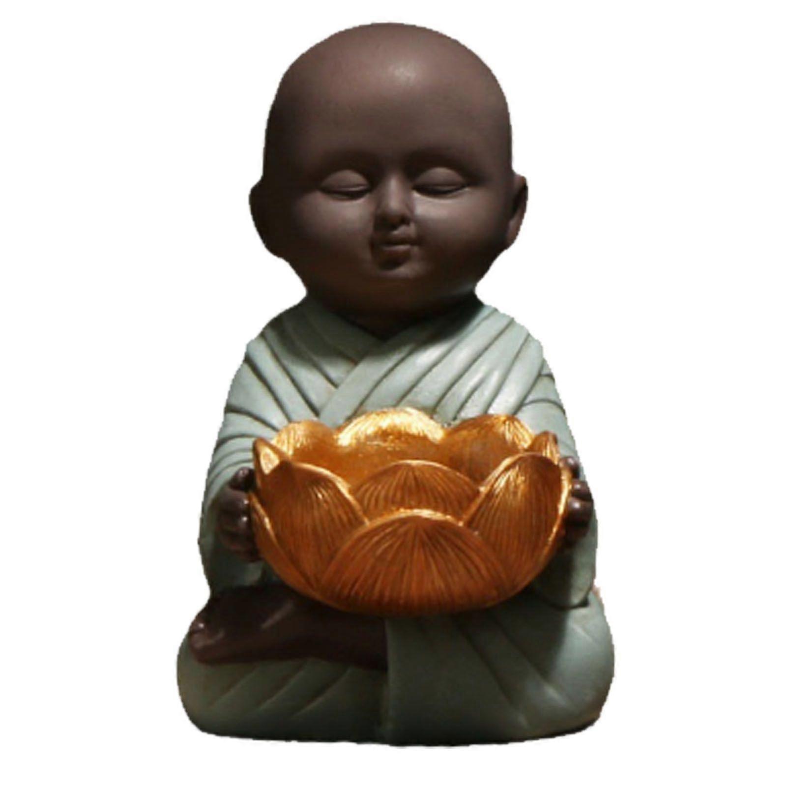 2025 Mais Recente Modelo Little Monk Estátua Castiçal Vintage Requintado