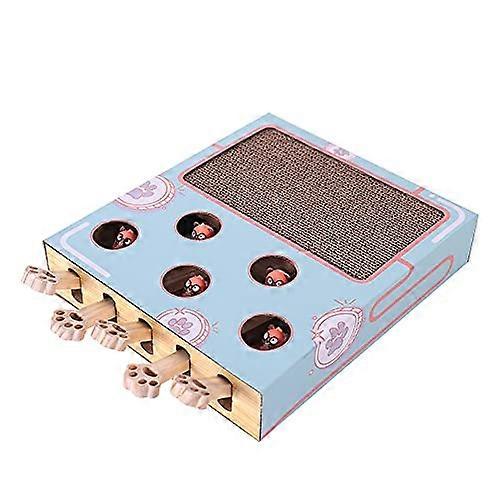 Four Paws Market CatJoy 3in1 Cat Paradise Made of Quality Corrugated Paper (Blue)