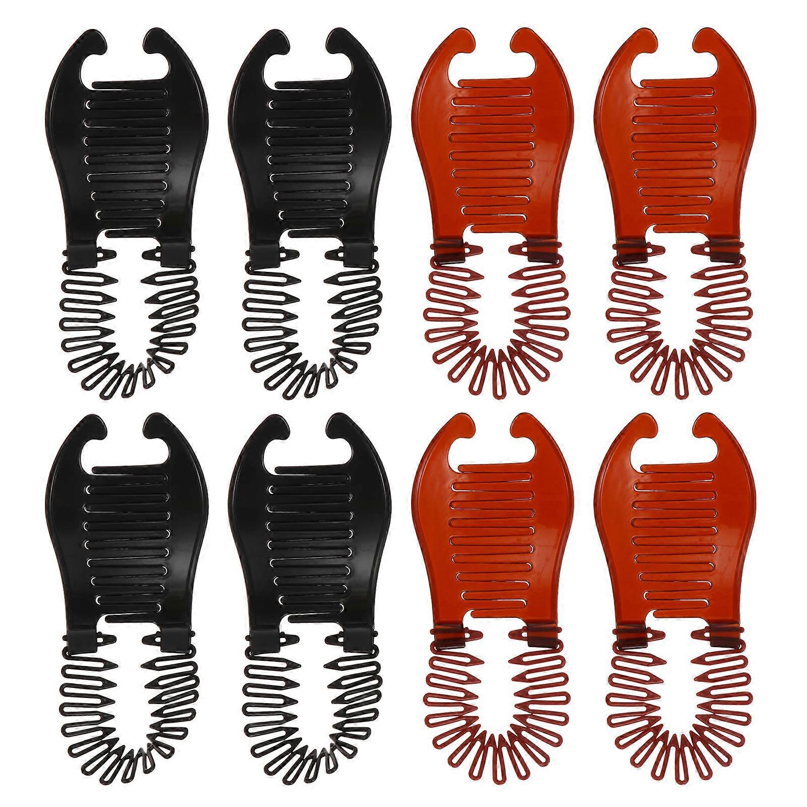 Assorted Color Plastic Hair Clips for Decor 8pcs Set Easy to Use Hairstyling Tools