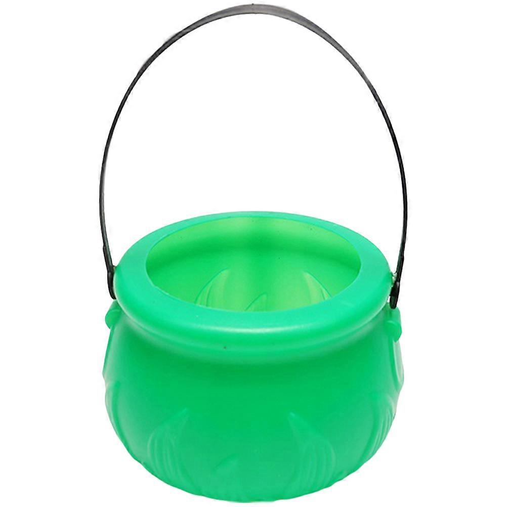 Irish Party Decorations St Patricks Day Tableware Cauldron Candy Kettle Pot Green 5.9x5.9x3.9in 1Set