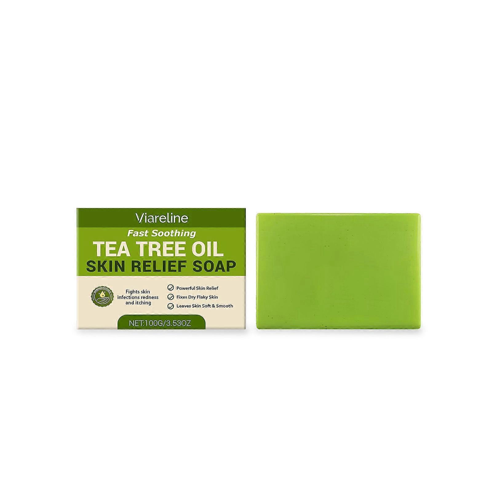 Tea Tree Soap, for Face and Body, Cold Process, Soothing Hydrating Body Wash for Clear Healthy Skin