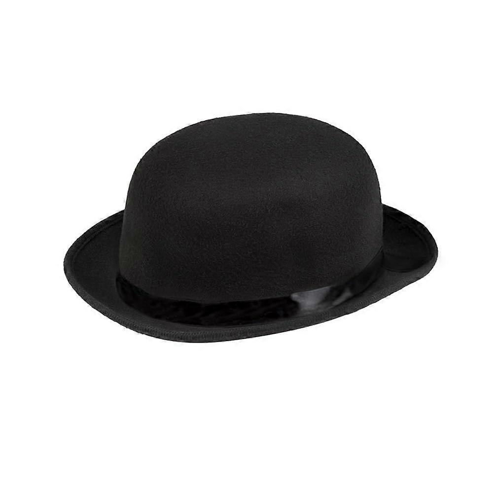 Black Bowler Hat Brown