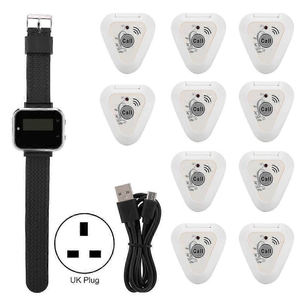 CTW05+CTT31 Wireless Charging Wrist Watch Receiver 10 Triangular Pager