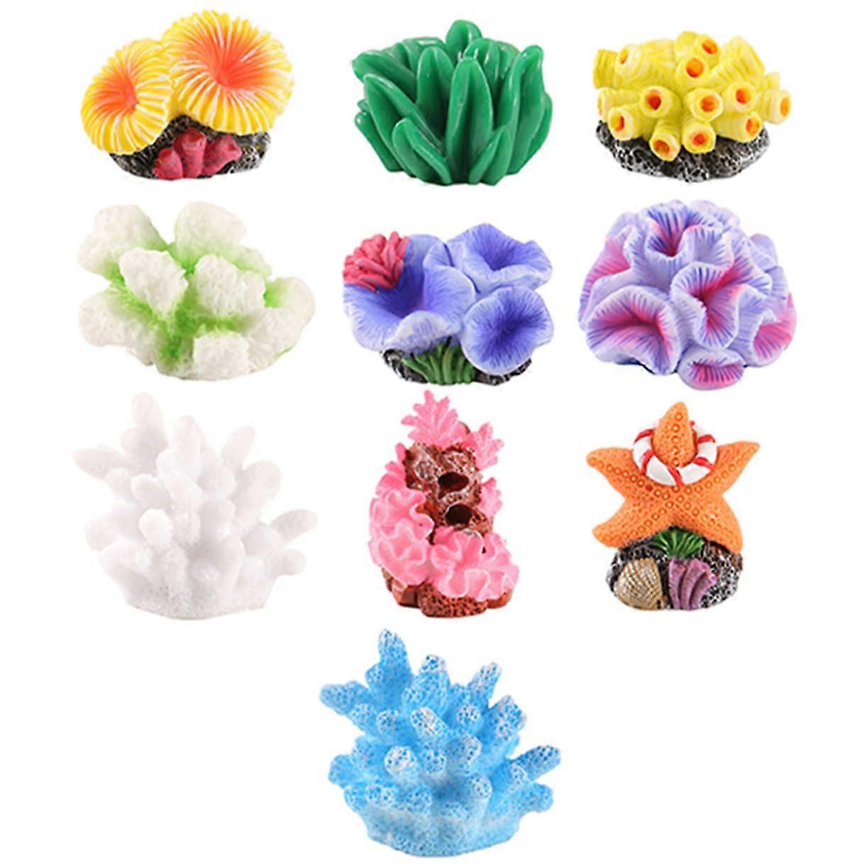 Decorative Resin Coral for Aquariums, Partial Sea Star, Durable for Fish Hideouts