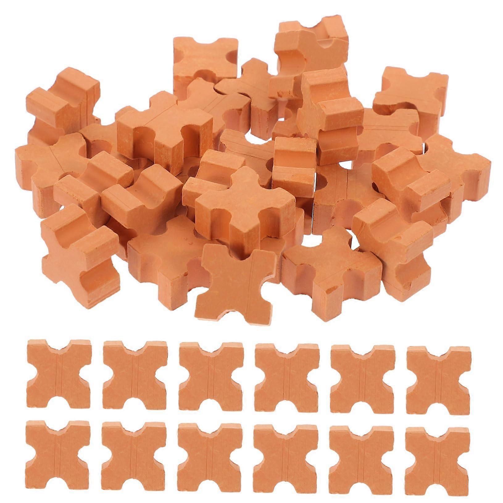 Pack of 50 Simulated Miniature Building Blocks 1/12 Scale Small Stone Bricks 16mm Micro Landscape Model Floor Pieces