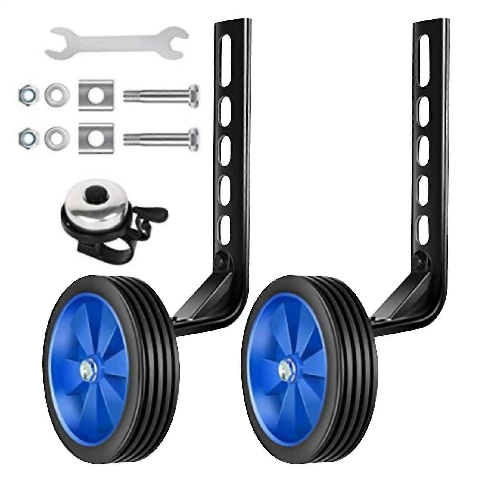 Adjustable Bicycle Support for 12 to 20 Inch Kids' Bikes, Side Balance Kit in Blue