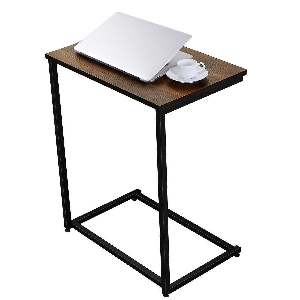 Bord för soffa C-formad stålkonstruktion Placering Fjärrkontroll Telefon Tablett 66x55x36cm 1 set