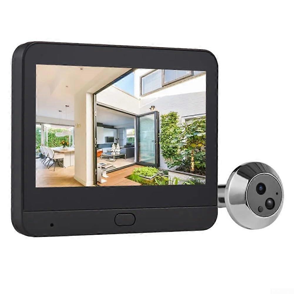 Digital peephole camera, WiFienabled, 1080P HD video monitor with 4.3inch screen, motion sensor for night vision