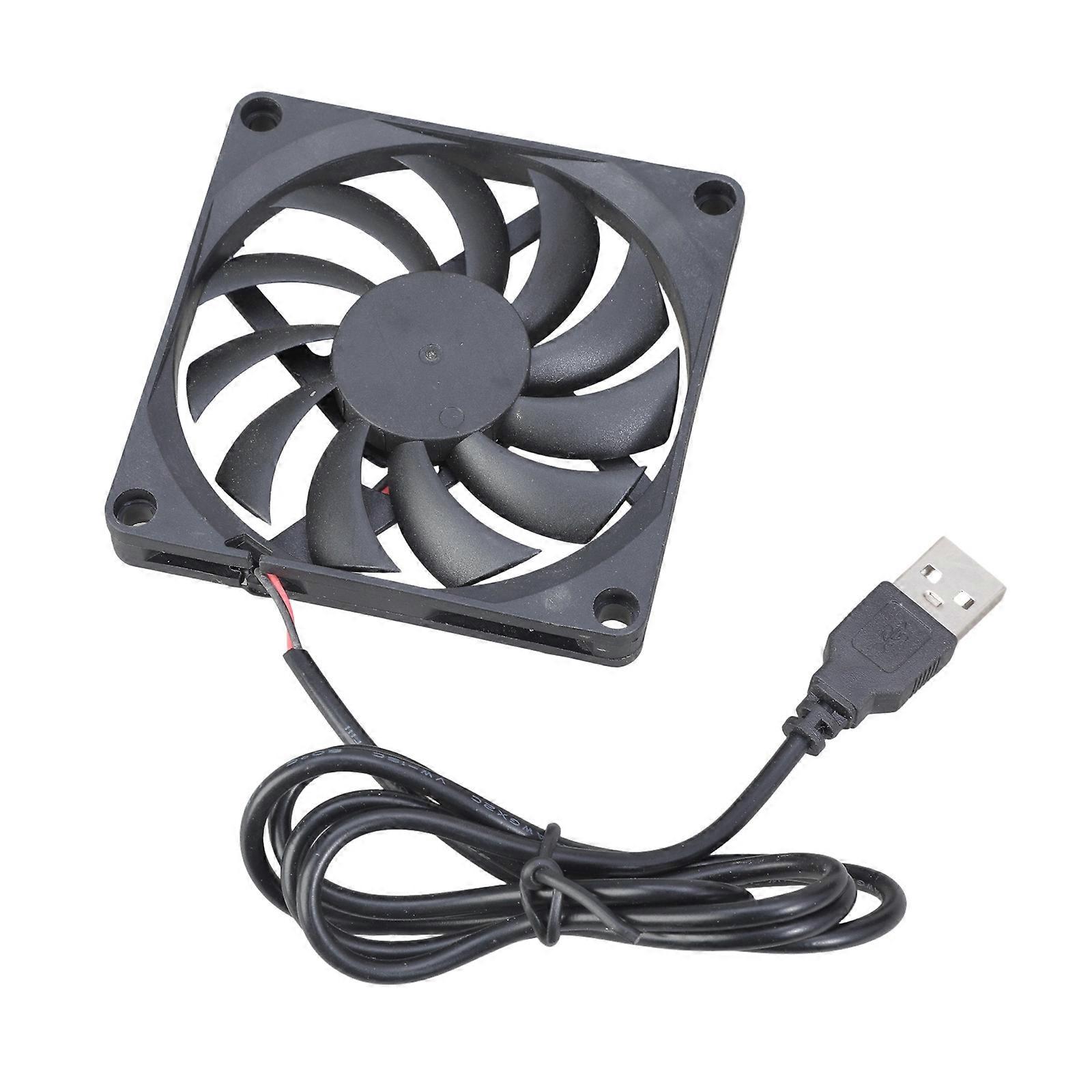 Quiet 80mm USB 5V Cooling Fan For 3D Printers PC CPU Computer Case Hydraulic Bearing Low Noise High Airflow Multicolor