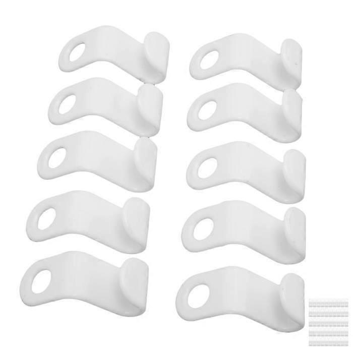 Cikonielf 50Pcs Hanger Hooks - Pp Plastic - Space Saving - Smooth Edges