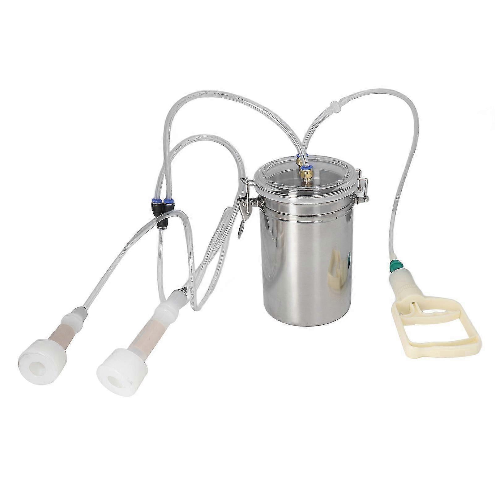 2025 Latest Model Manual Milking Machine 2000ml Effort Saving Control Stainless