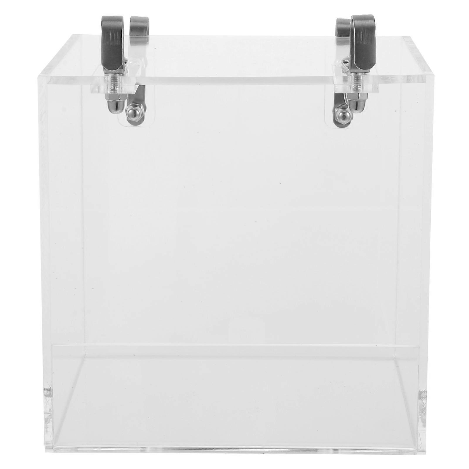 Clear Acrylic Bird Bath Box for Parrots & Finches – Durable Cage Accessory to Enhance Aviary Activity and Entertainment