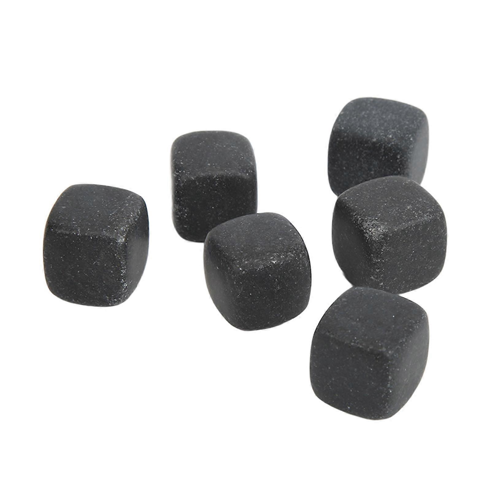 Basalt Whiskey Stones Set with Storage Bag for Whiskey Cognac Wine Beverage Reusable Chilling Whiskey Rocks for Gift 9pcs Set