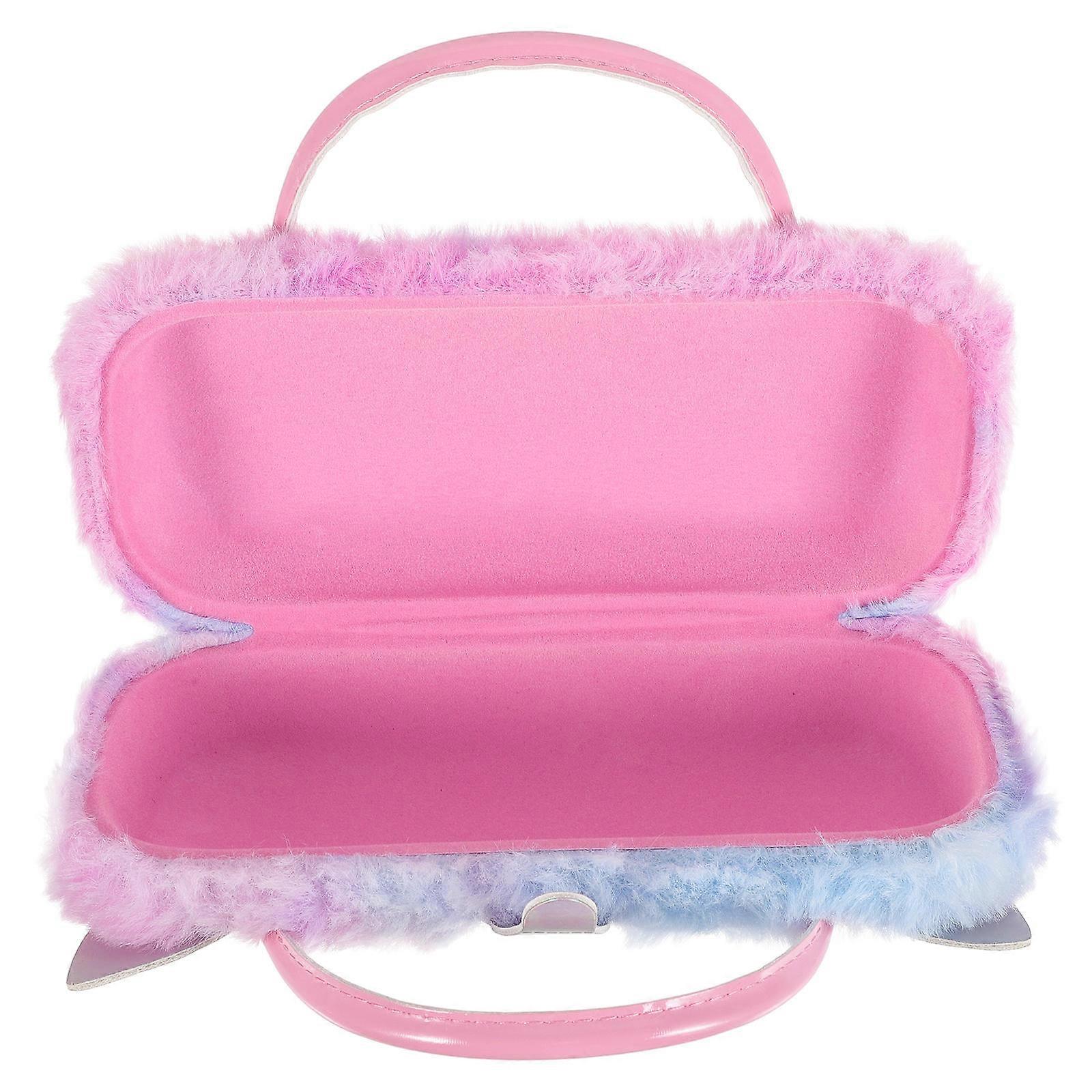 Plush Unicorn Glasses Case with Handle – Lightweight & Durable Storage Box for Eyeglasses, Cute Design for Travel and Daily Use